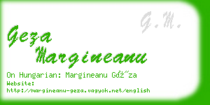 geza margineanu business card